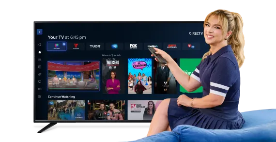 Woman watching Spanish-language TV